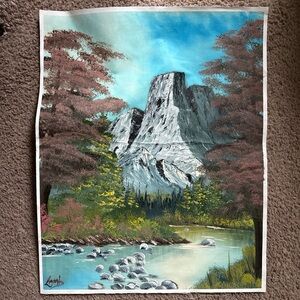 16 x 20 Oil Paint on Canvas Lamb Original Art Landscape